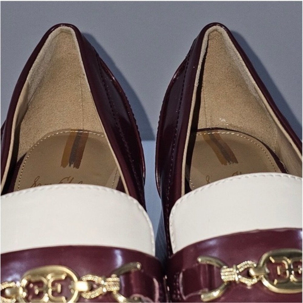 Sam Edelman Quincy Block Heel
Loafer Pump Syrah Red Modern Ivory Size 8 - Picture 12 of 14